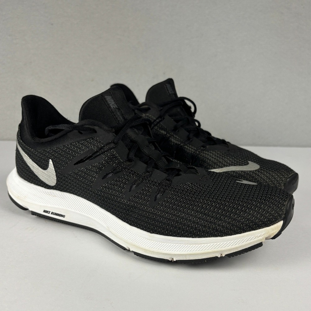 Nike Quest Running Shoes Black Silver Athletic Sneakers Size 10 AA7412-001